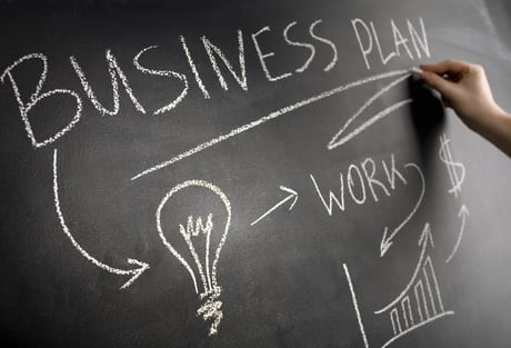 Business Plan chalkboard
