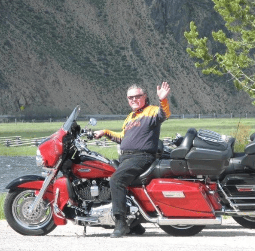 Barry Burnett Waving Motorcycle Barry Burnett Waving Motorcycle