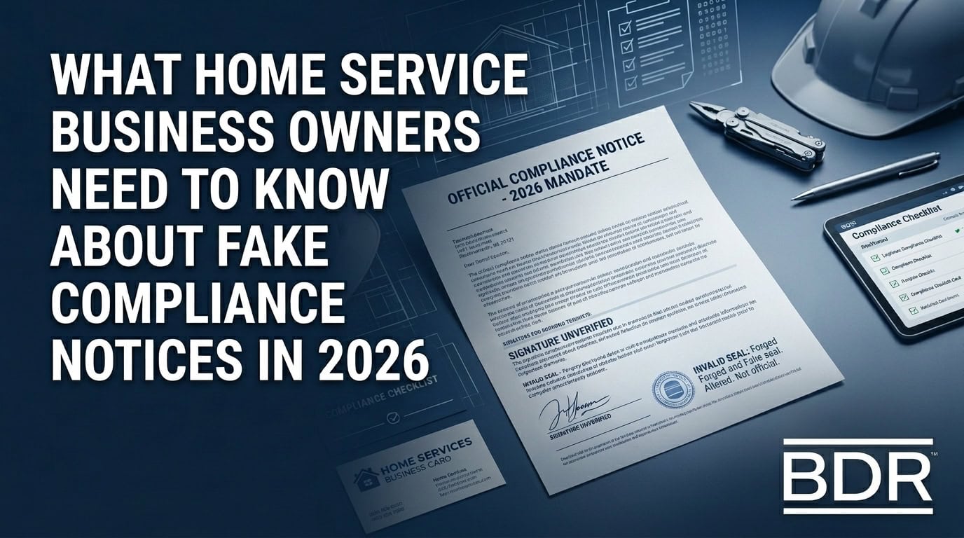 Fake Compliance Notice HVAC plumbing electrical