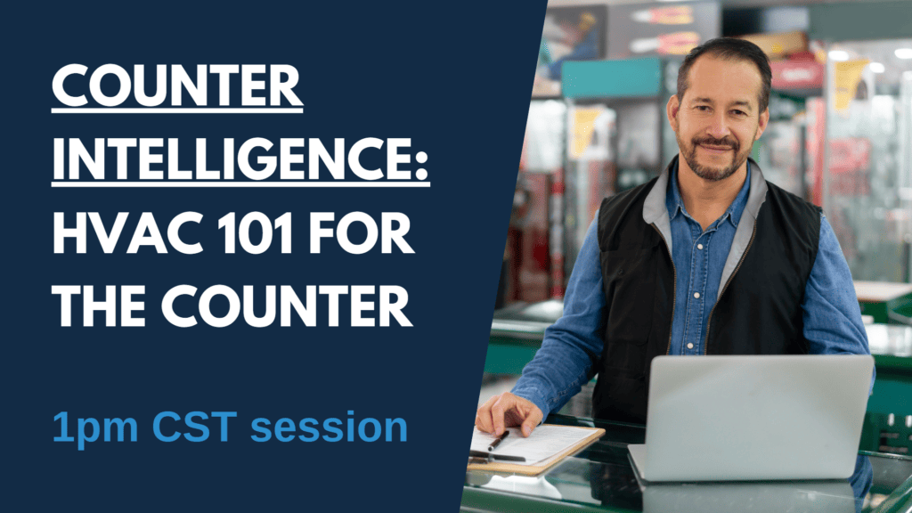 HVAC 101 For The Counter 1pm Session Registration BDR