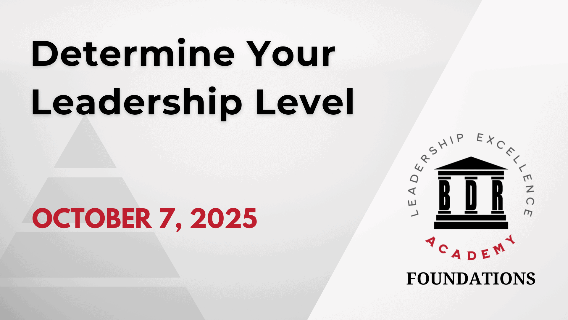 Determine Your Leadership Level.
