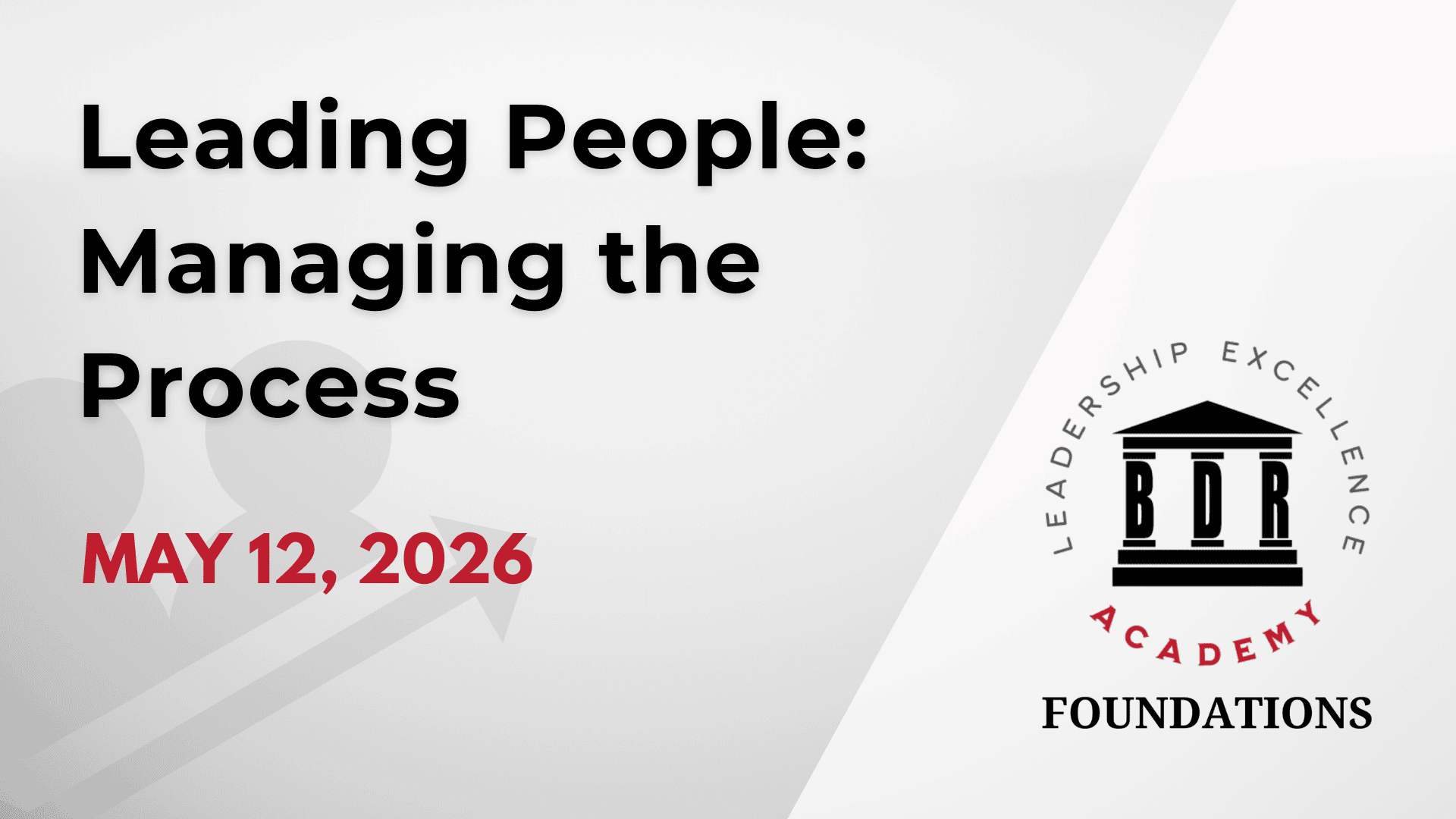 Leading People: Managing the Process.