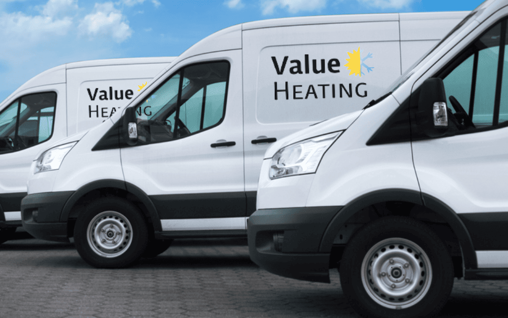 Value Heating White Install/Service Vans.