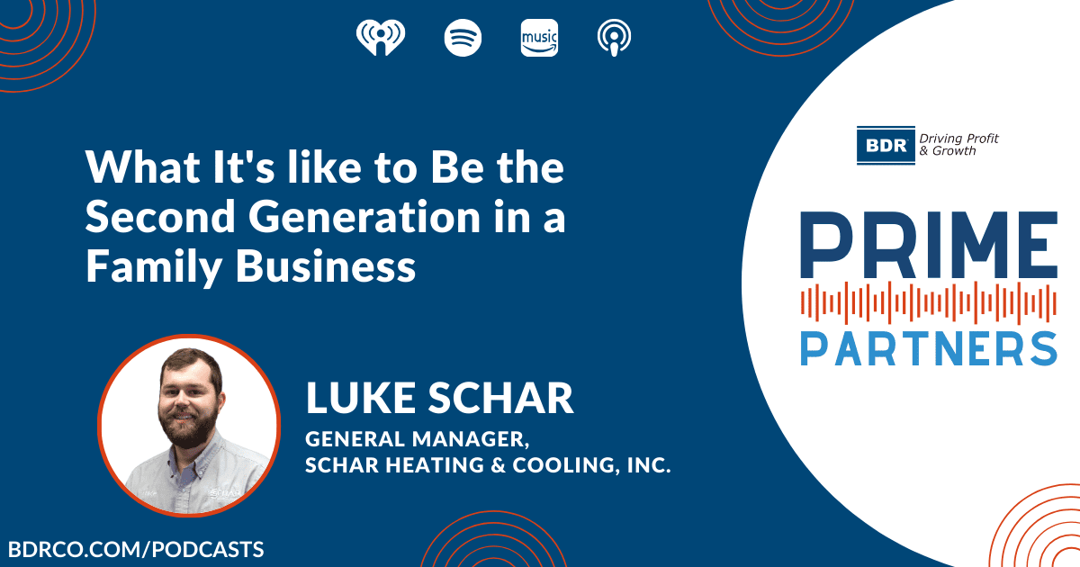 Prime Partners Podcast 2024 graphic - Schar Second Gen Biz