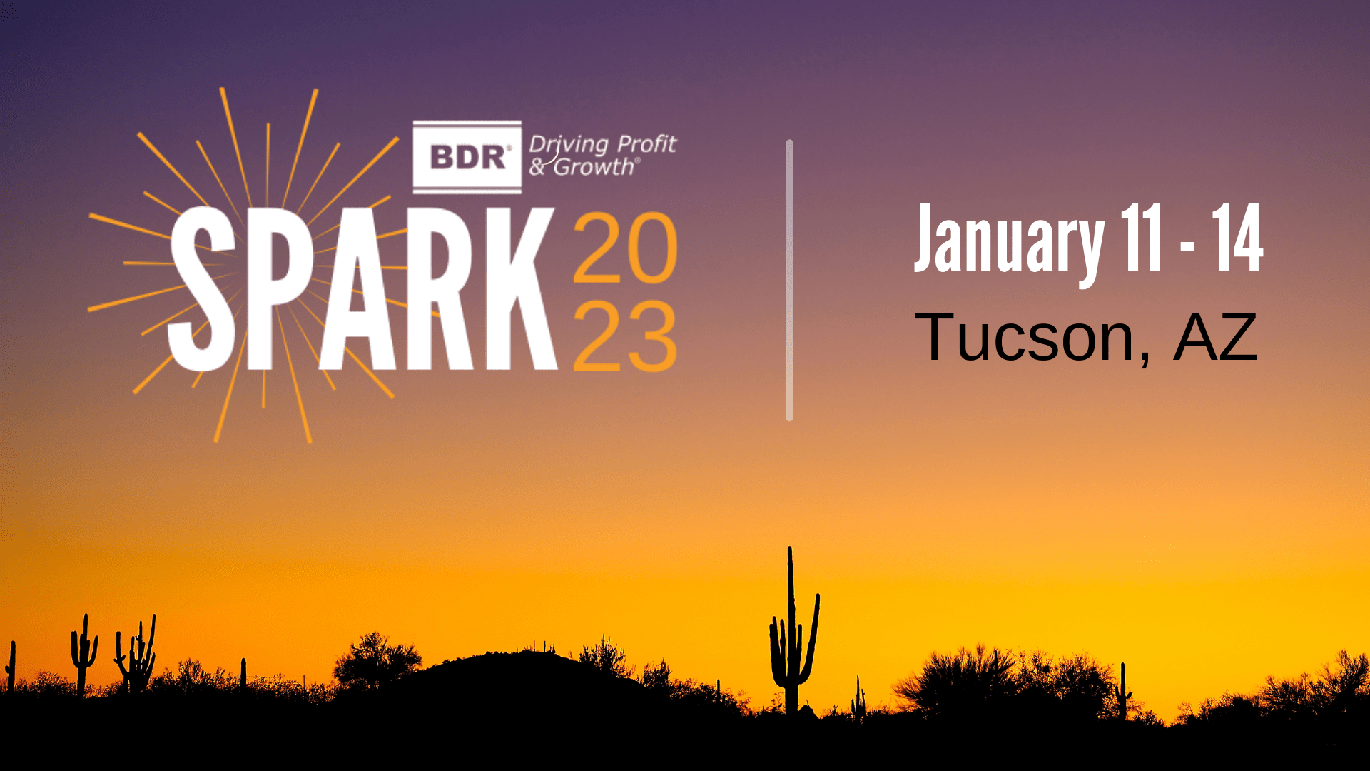 SPARK 2023 banner graphic SPARK 2023 - January 11 thru 14 in Tucson, Arizona