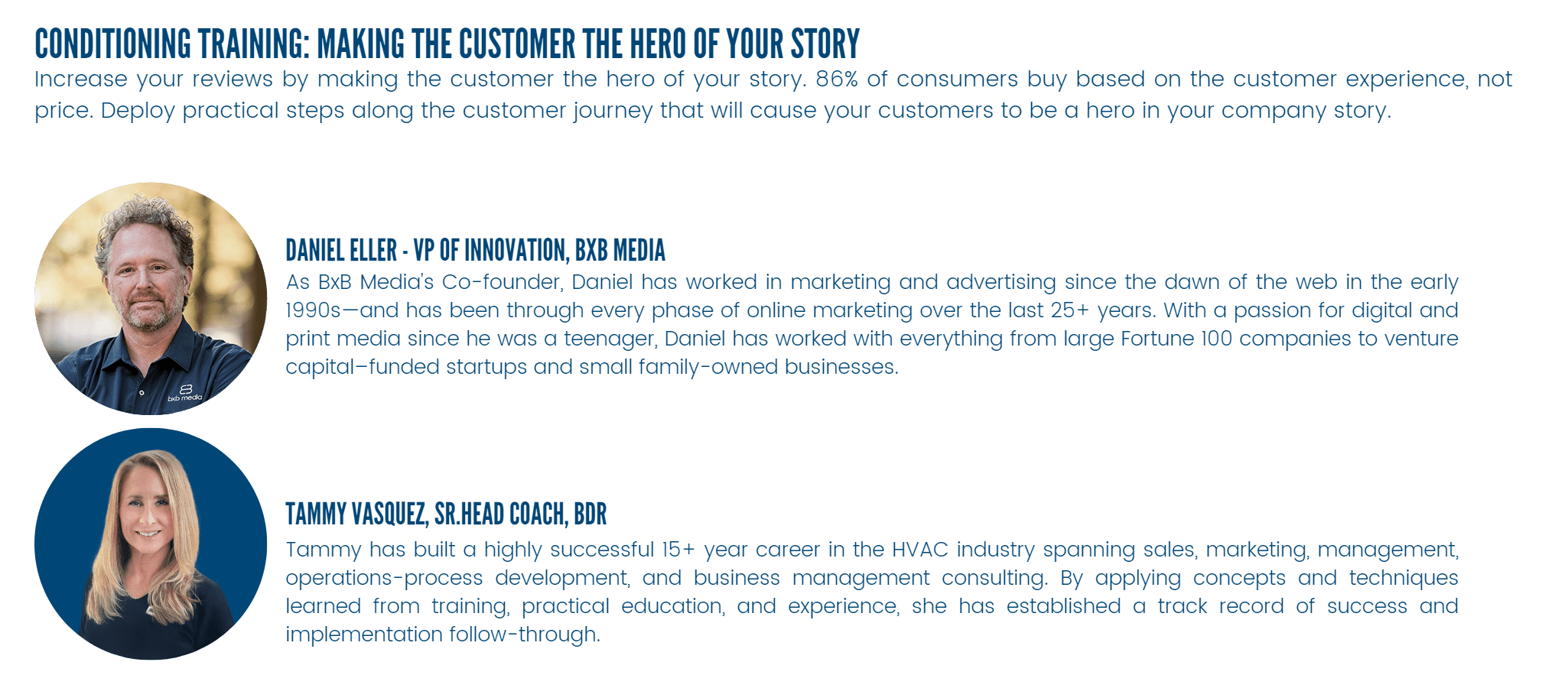 Conditioning Training: Making the Customer the Hero of Your Story: Daniel Eller - Tammy Vasquez