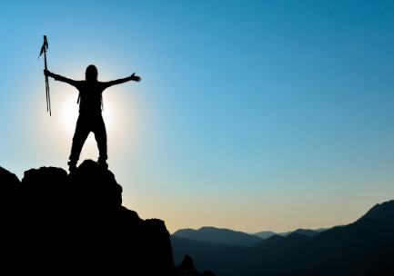 blaze your trail to becoming a top performing TM-celebrating while standing on a mountain top blaze your trail to becoming a top performing TM-celebrating while standing on a mountain top