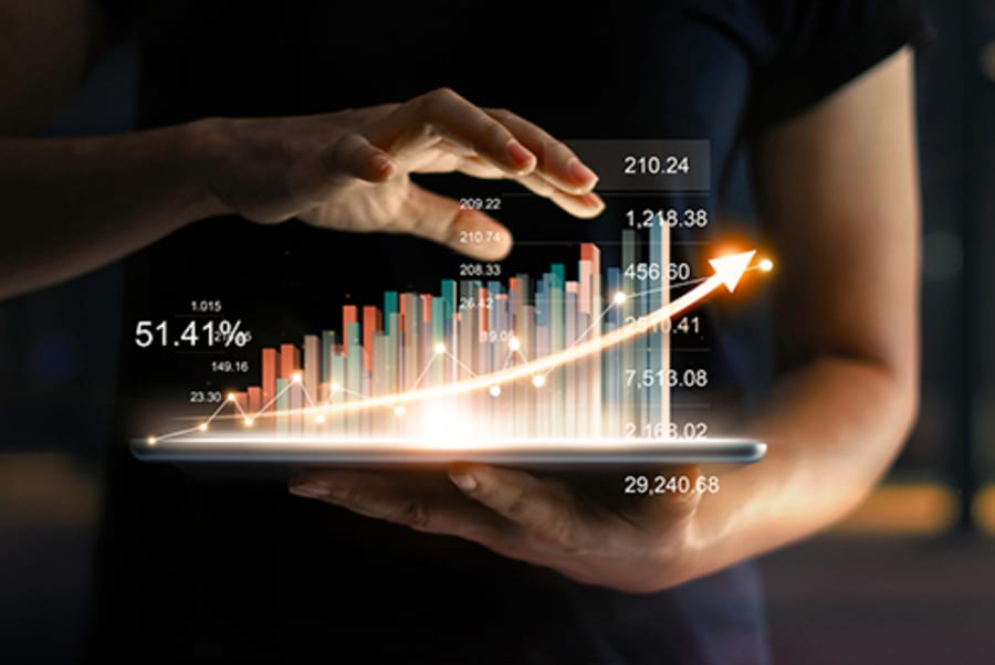 Business growth chart.