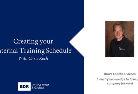 BDR’s Coaches Corner: Creating Your Internal Training Schedule