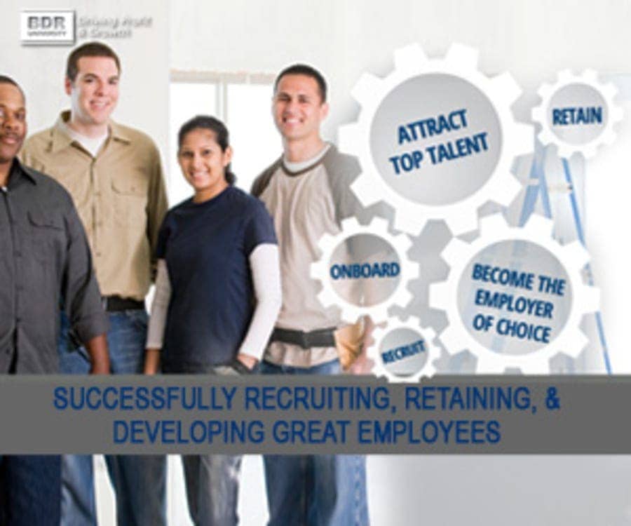 srde-graphic_m dream team. Successfully Recruiting, Retaining, & Developing Great Employees
